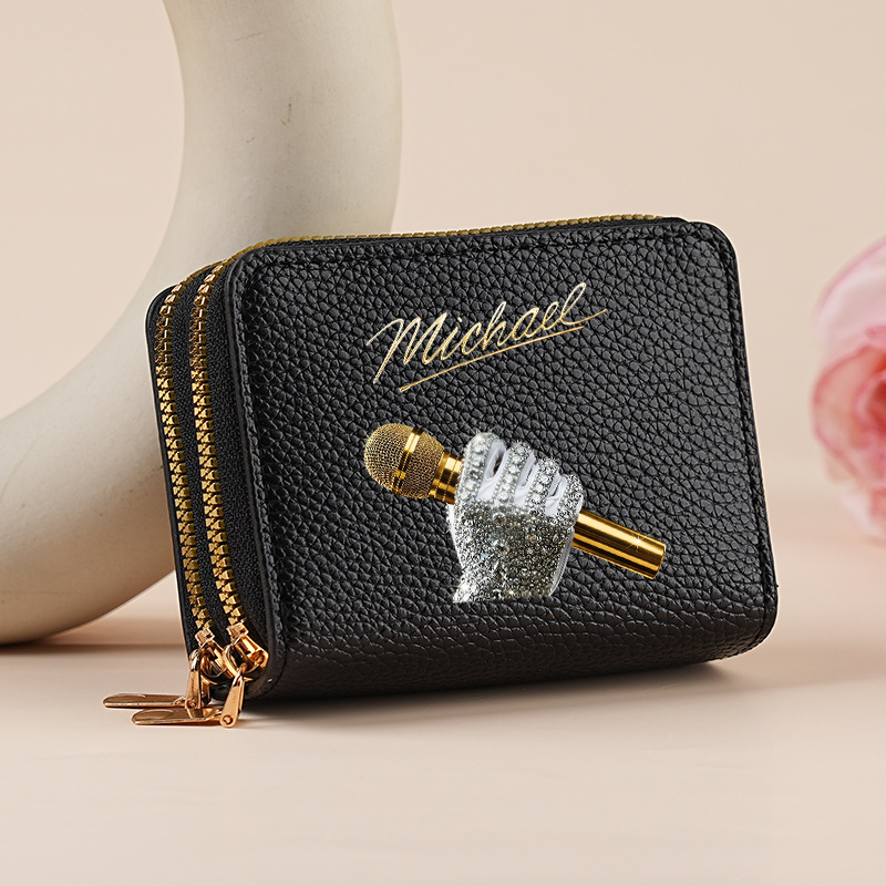 Vintage Fashion Postcards - Vintage Michael Jackson Graphic Leather Wallet