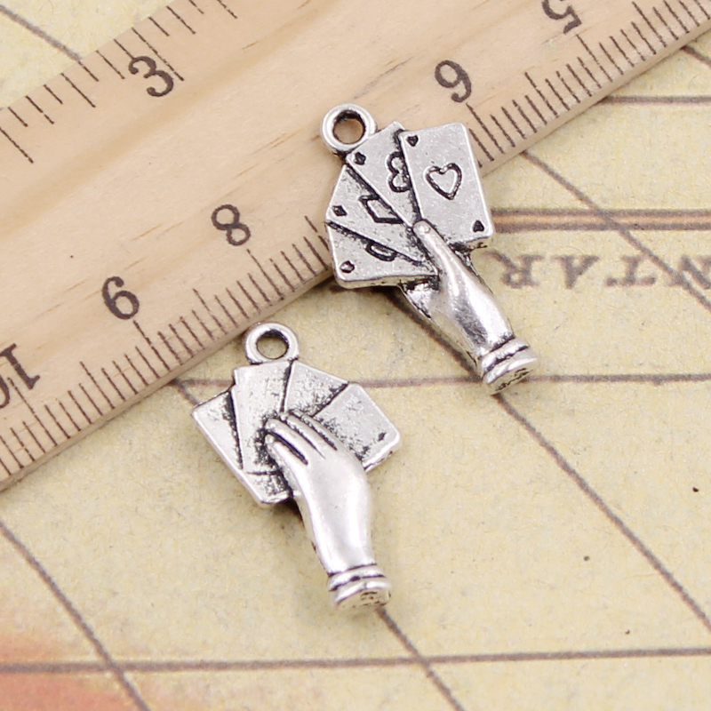 Vintage Fashion Postcards - 10pcs Charms Poker Playing Cards Hand