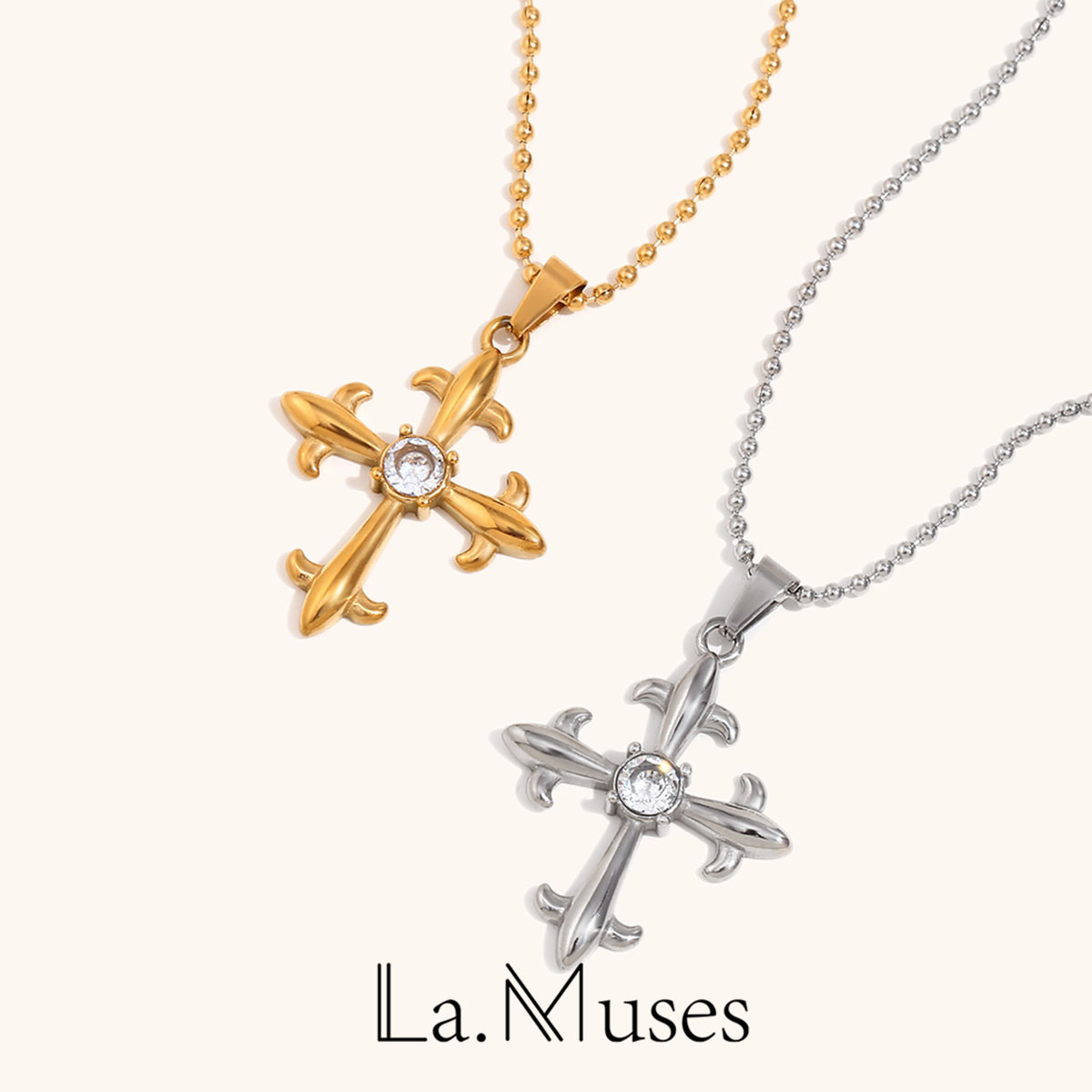 Vintage Fashion La - La. Muses Vintage Cubic Zirconia Cross