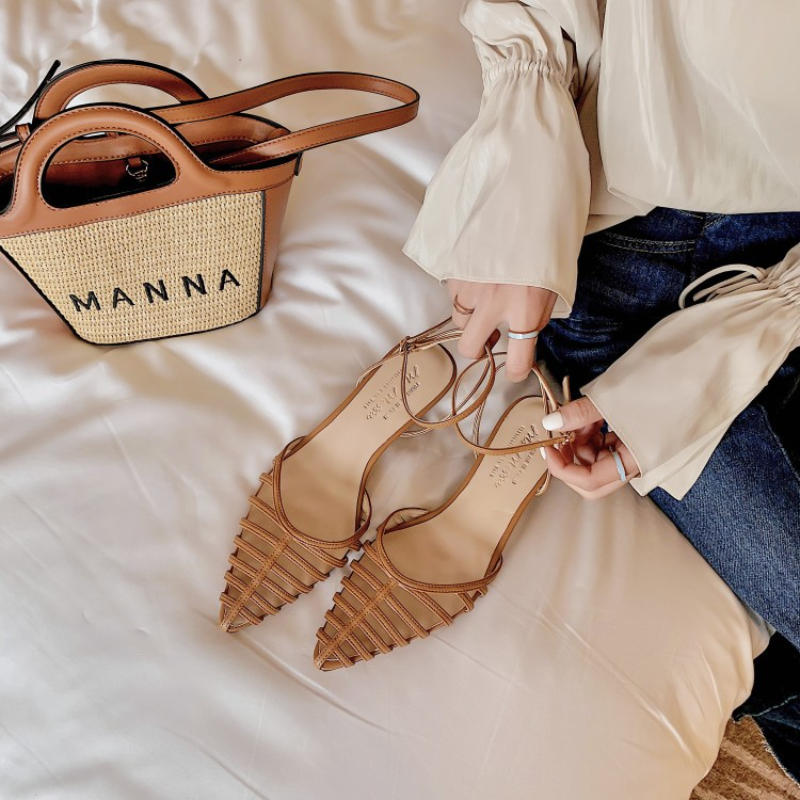 Vintage Fashion Trends - Brown Vintage Hollow Out Sandals Woman’s