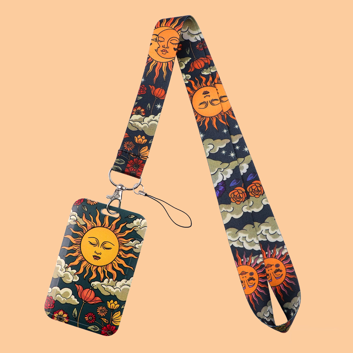 Vintage Fashion Postcards - Vintage Sun Face Lanyard Card Holder
