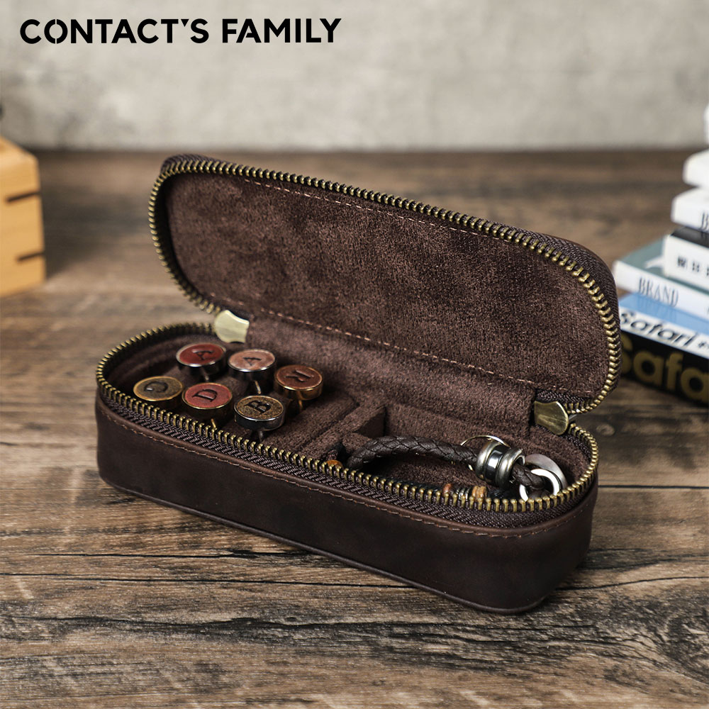 Vintage Fashion Tags - Vintage Genuine Leather Portable Cufflinks or