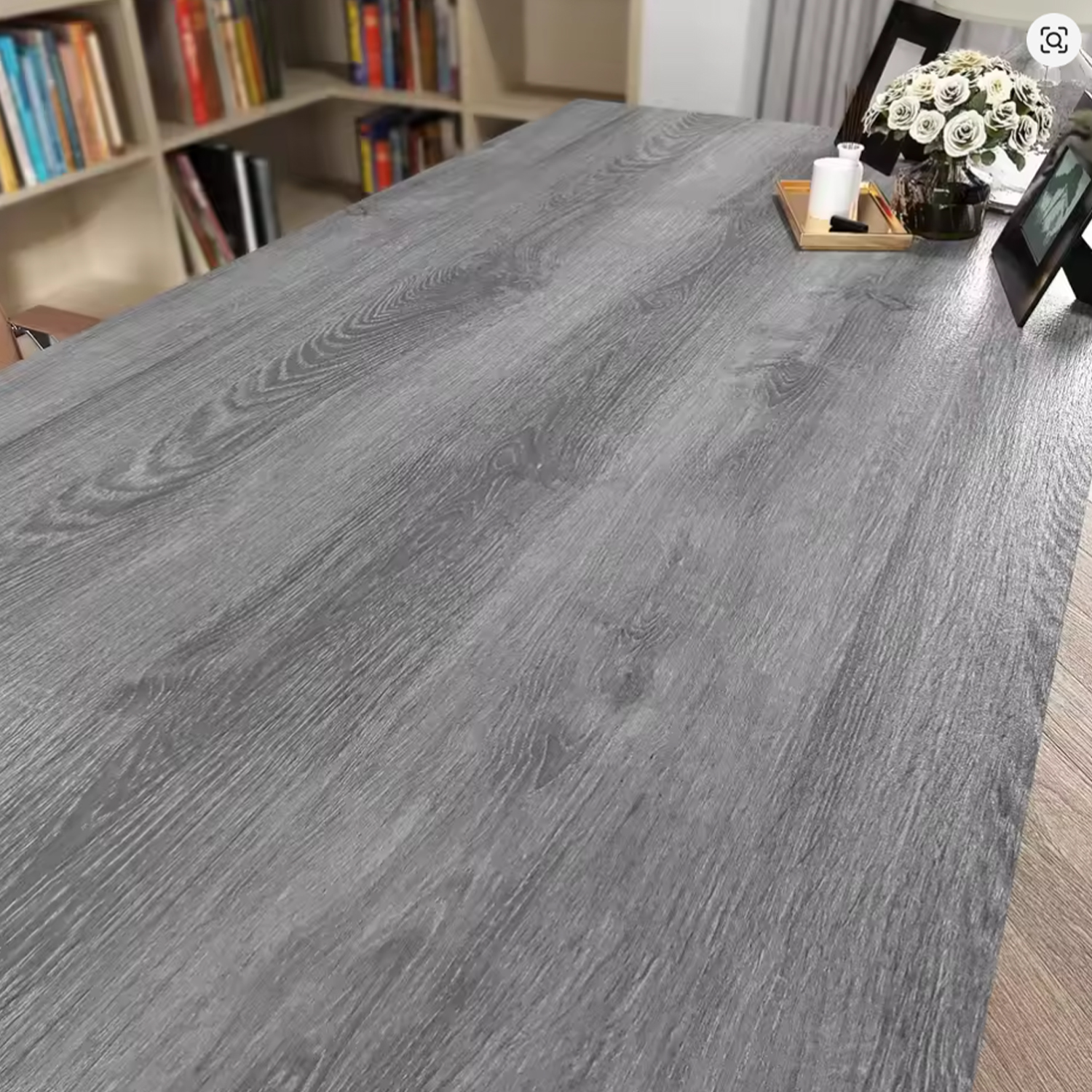 Vintage Fashion Wallpaper - Thick Grey Rustic Wood Peel Stick
