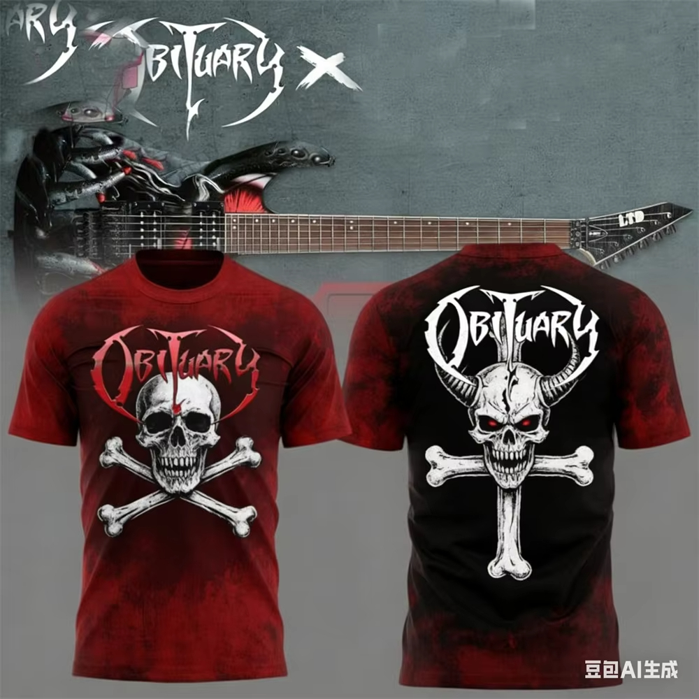 New Hot Vintage Rock Obituary  - Vintage Fashion Obituaries ulasan dan harga