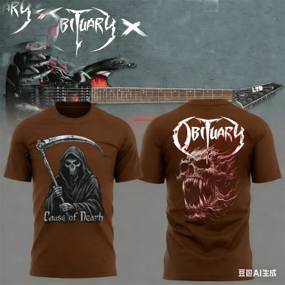 New Hot Vintage Rock Obituary  - Vintage Fashion Obituaries ulasan dan harga