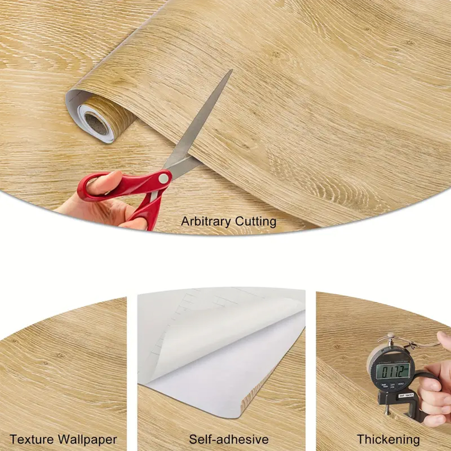Wood Grain Contact Paper for W - Vintage Fashion Wallpaper ulasan dan harga