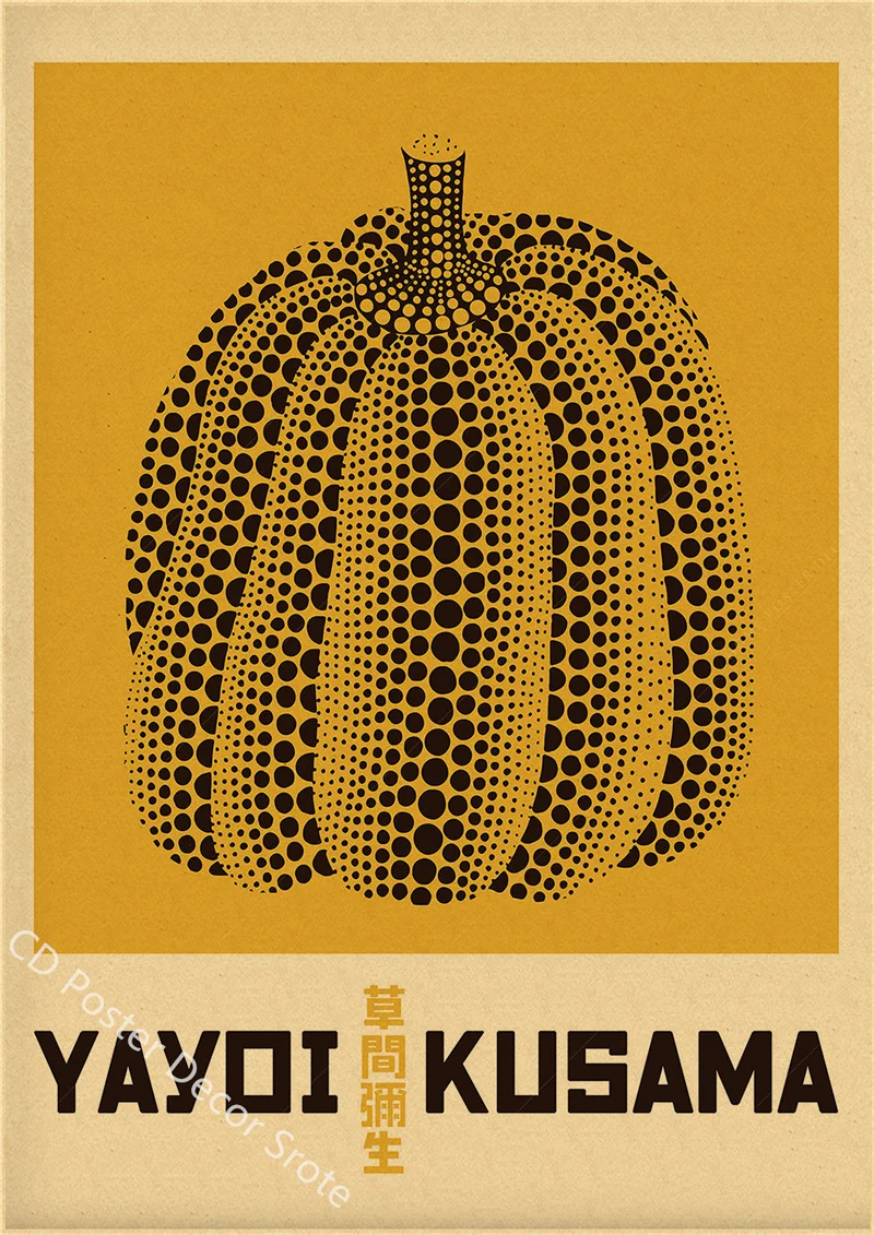 Yayoi Kusama Exhibition Poster - Vintage Fashion Wallpaper ulasan dan harga