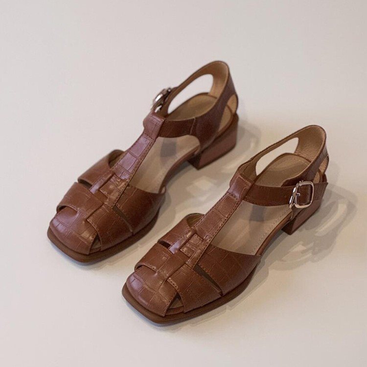 Women's Sandals Summer New Fas - Vintage Fashion Heels ulasan dan harga