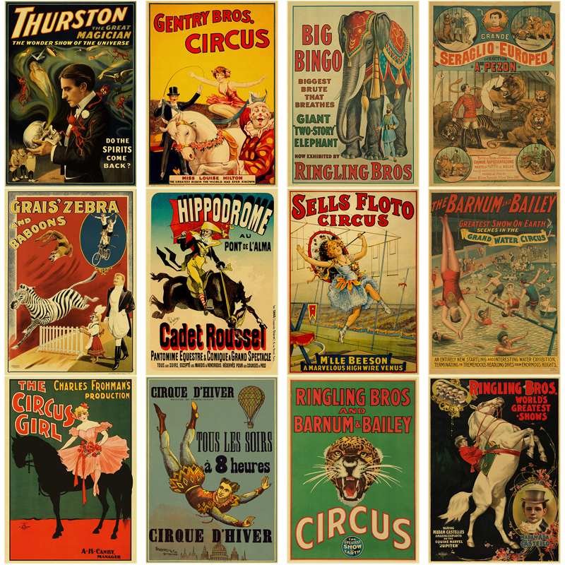 Retro Circus Posters Acrobat M - Vintage Fashion Wallpaper ulasan dan harga