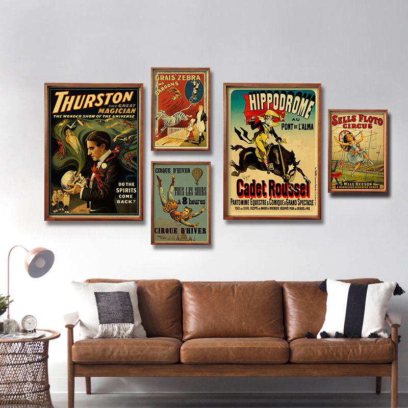 Retro Circus Posters Acrobat M - Vintage Fashion Wallpaper ulasan dan harga