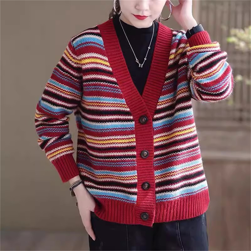 Spring Autumn Knitted Top Wome - Vintage Fashion Postcards ulasan dan harga