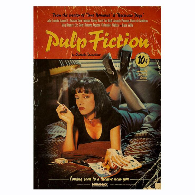 Pulp Fiction Vintage Poster Re - Vintage Fashion Wallpaper ulasan dan harga