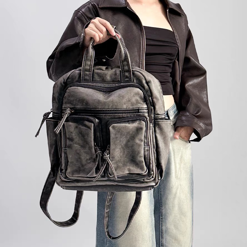 Luxury Soft Washed Pu Leather  - Vintage Fashion Trends ulasan dan harga