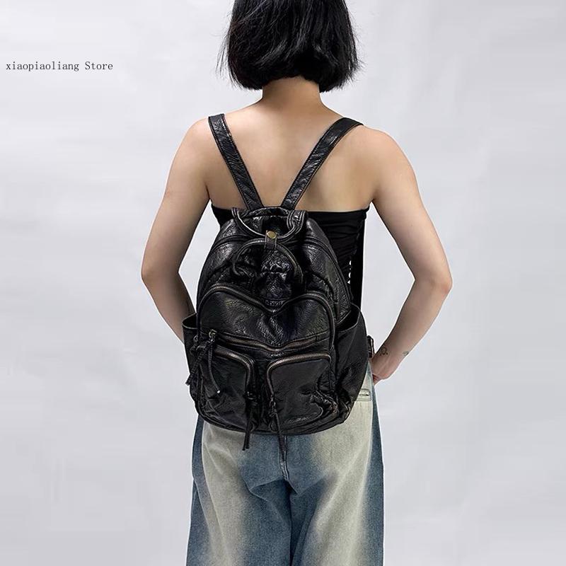 Luxury Soft Washed Pu Leather  - Vintage Fashion Trends ulasan dan harga