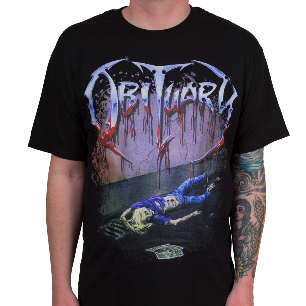 Fit Obituary Band Graphic Cott - Vintage Fashion Obituaries ulasan dan harga