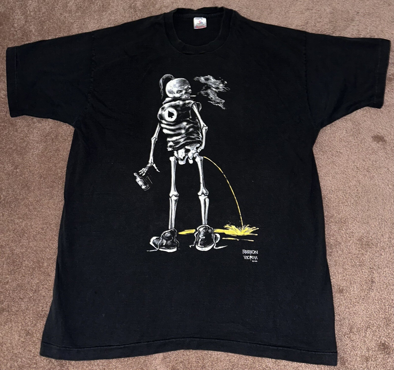 Vintage 1994 Skeleton Grunge S - Vintage Fashion Victim ulasan dan harga
