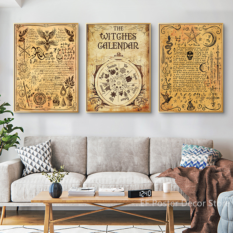 Medieval Witchcraft Poster Pai - Vintage Fashion Wallpaper ulasan dan harga
