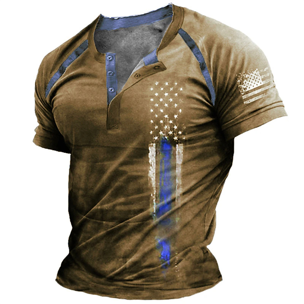 Funny 3D American Flag Print M - Vintage Fashion For Men ulasan dan harga