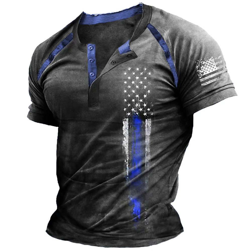 Funny 3D American Flag Print M - Vintage Fashion For Men ulasan dan harga