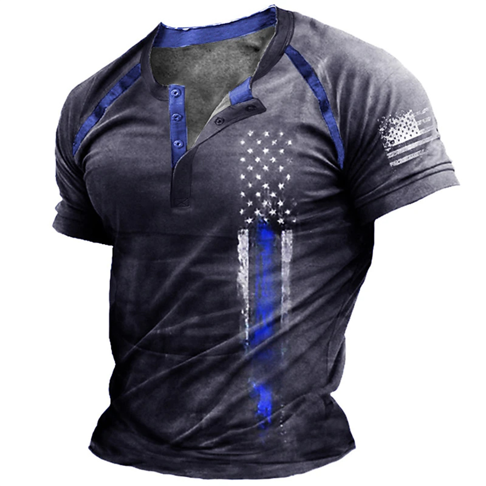 Funny 3D American Flag Print M - Vintage Fashion For Men ulasan dan harga