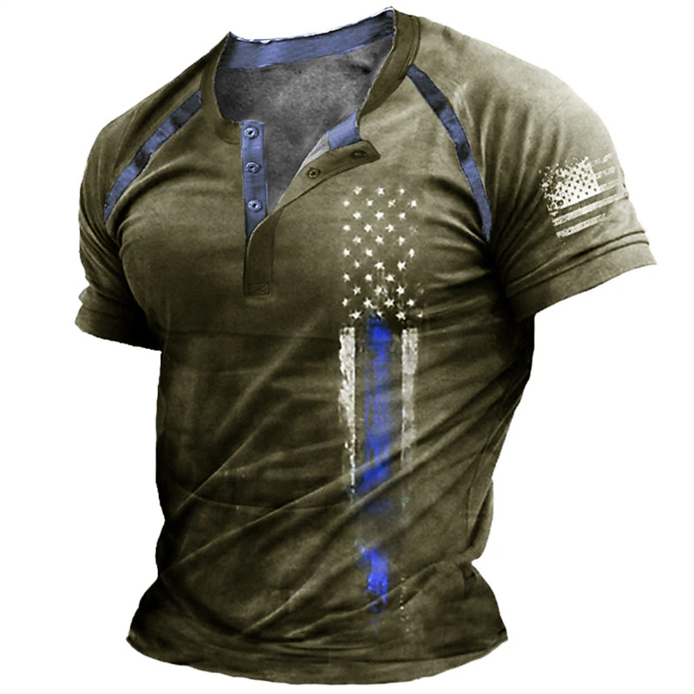 Funny 3D American Flag Print M - Vintage Fashion For Men ulasan dan harga