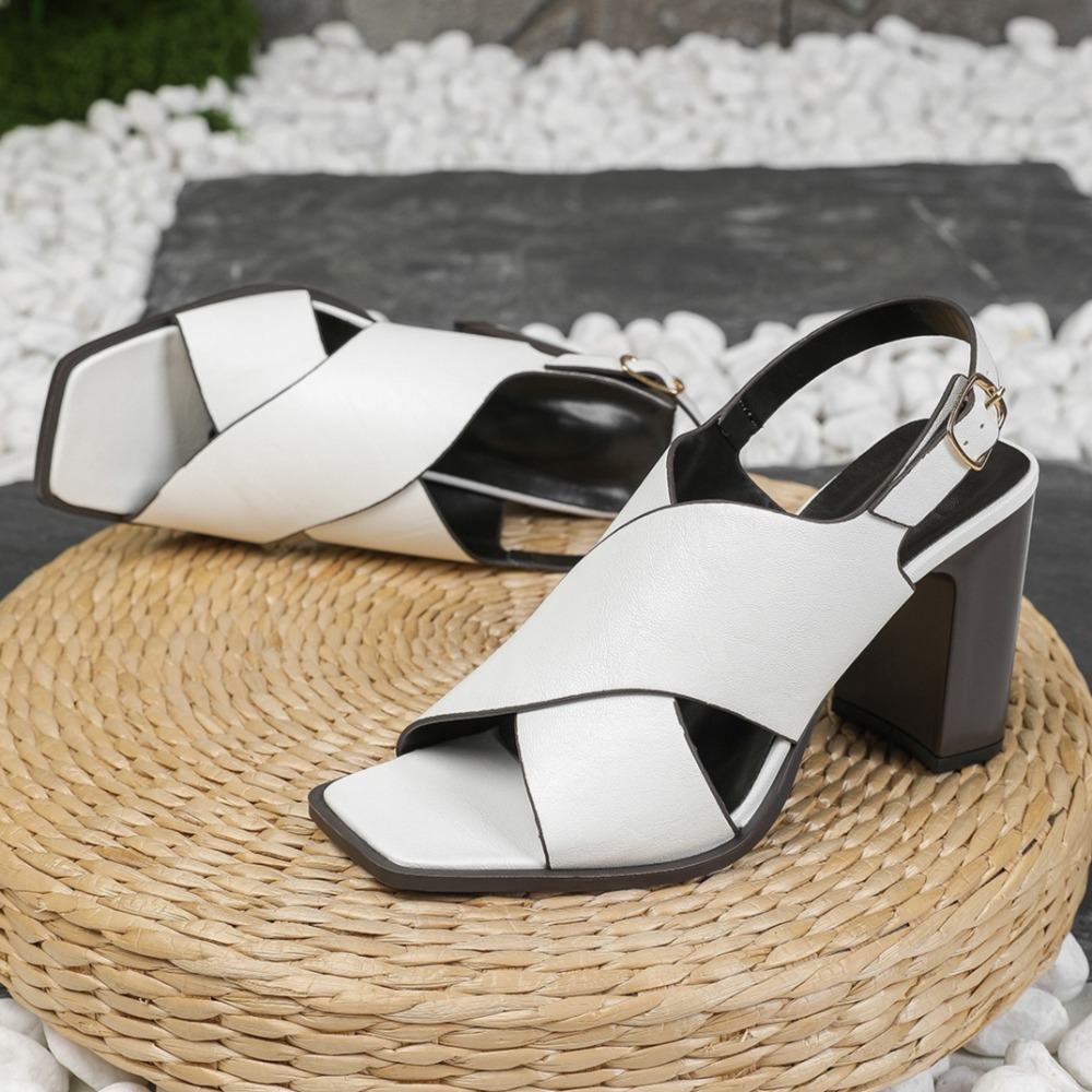 Women Sandals Vintage Square H - Vintage Fashion Heels ulasan dan harga