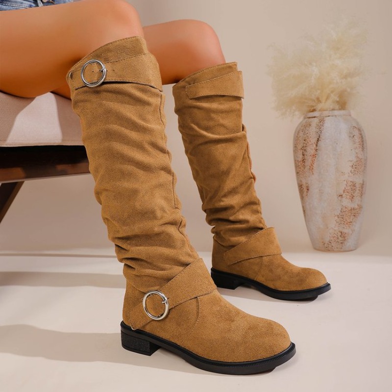 Vintage Western Style Knee Hig - Vintage Fashion Heels ulasan dan harga