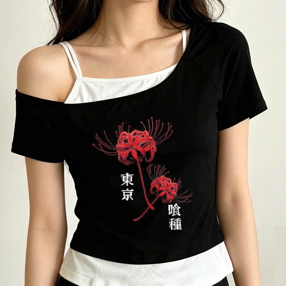 Tokyo Ghoul crop top ladies ko - Vintage Fashion Tokyo ulasan dan harga