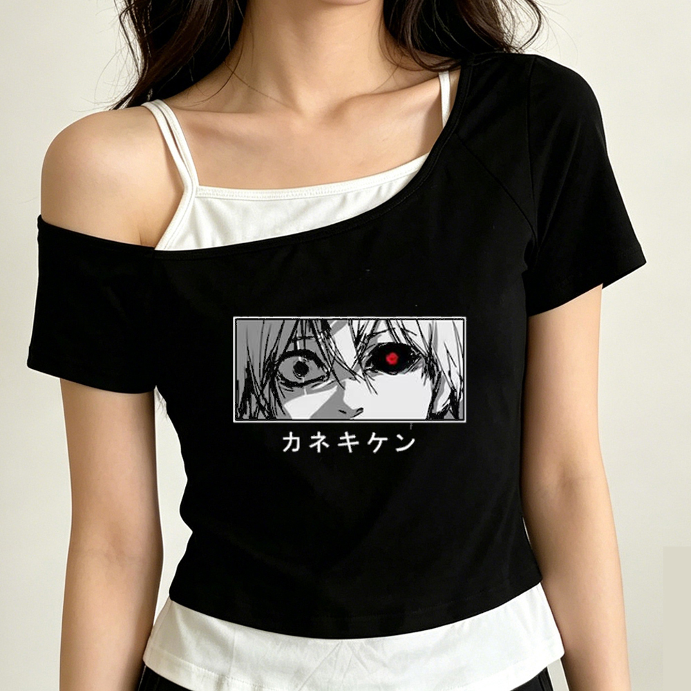Tokyo Ghoul crop top ladies ko - Vintage Fashion Tokyo ulasan dan harga