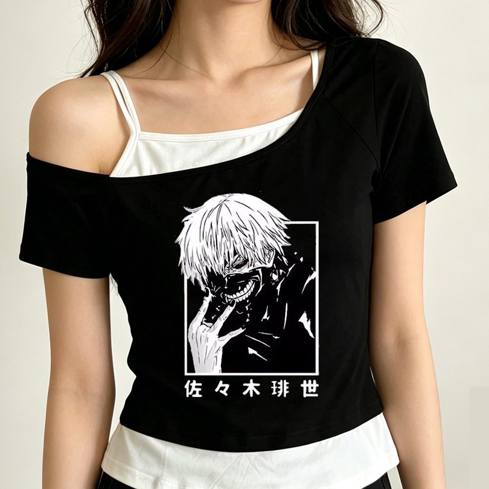 Tokyo Ghoul crop top ladies ko - Vintage Fashion Tokyo ulasan dan harga