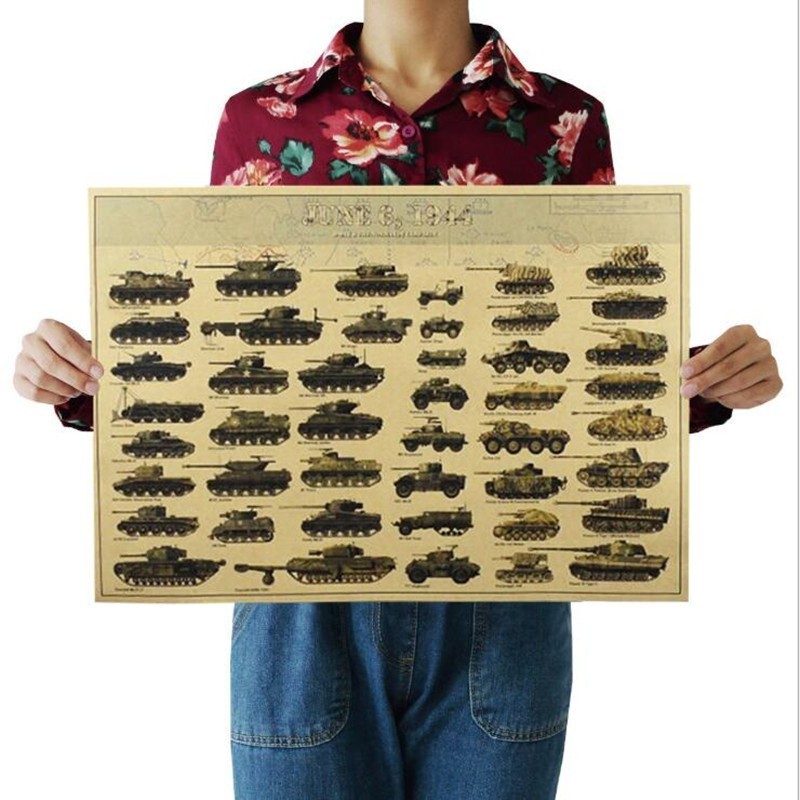 51x35cm Vintage World War II T - Vintage Fashion Wallpaper ulasan dan harga