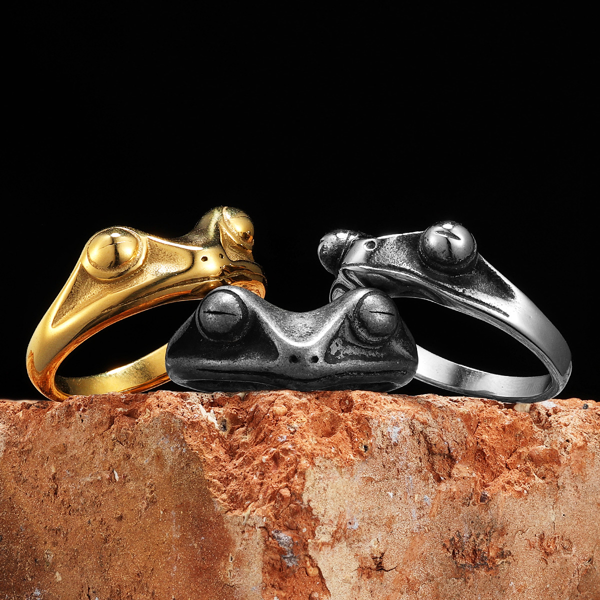 Frog Prince Men Rings Stainles - Vintage Fashion Newtown ulasan dan harga