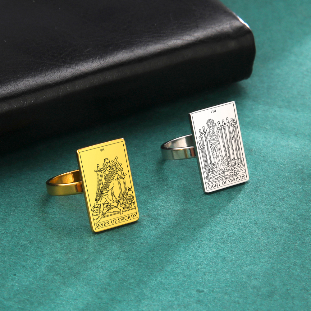 LIKGREAT Tarot Cards Ring The  - Vintage Fashion Postcards ulasan dan harga