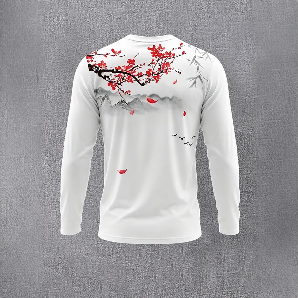 Chinese Style Ink Plum Blossom - Vintage Fashion For Men ulasan dan harga
