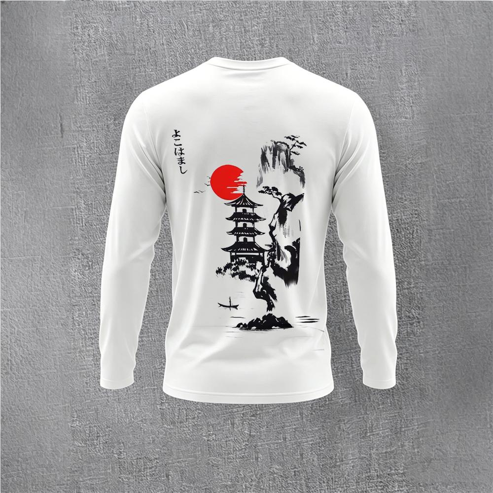 Chinese Style Ink Plum Blossom - Vintage Fashion For Men ulasan dan harga