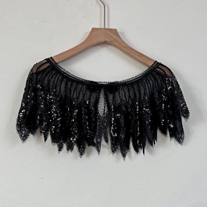 Ladies Sequins Leaf Lace Flapp - Vintage Fashion Fabrics ulasan dan harga