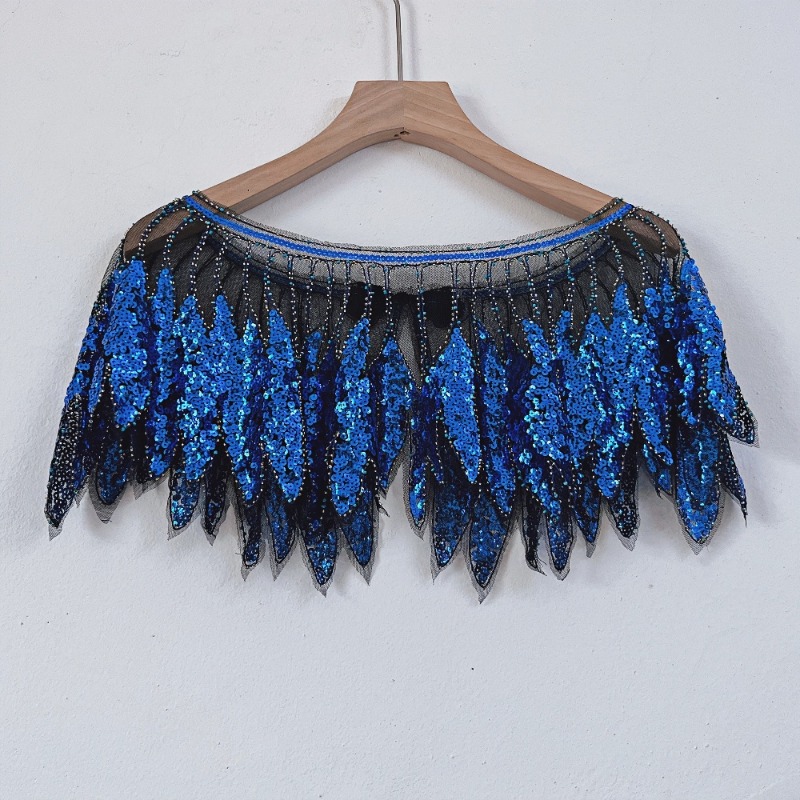 Ladies Sequins Leaf Lace Flapp - Vintage Fashion Fabrics ulasan dan harga