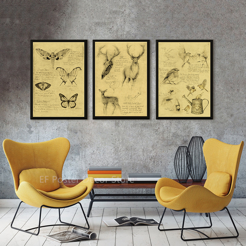 Old Sketch Studies Poster Vulp - Vintage Fashion Wallpaper ulasan dan harga