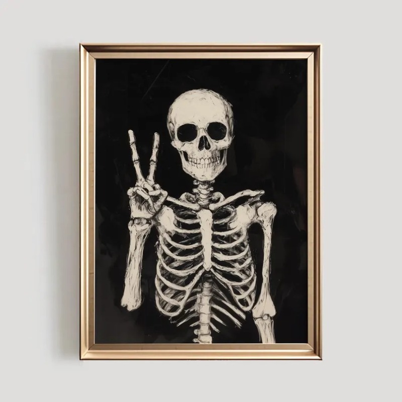 Simple Skull Posters Vintage K - Vintage Fashion Wallpaper ulasan dan harga