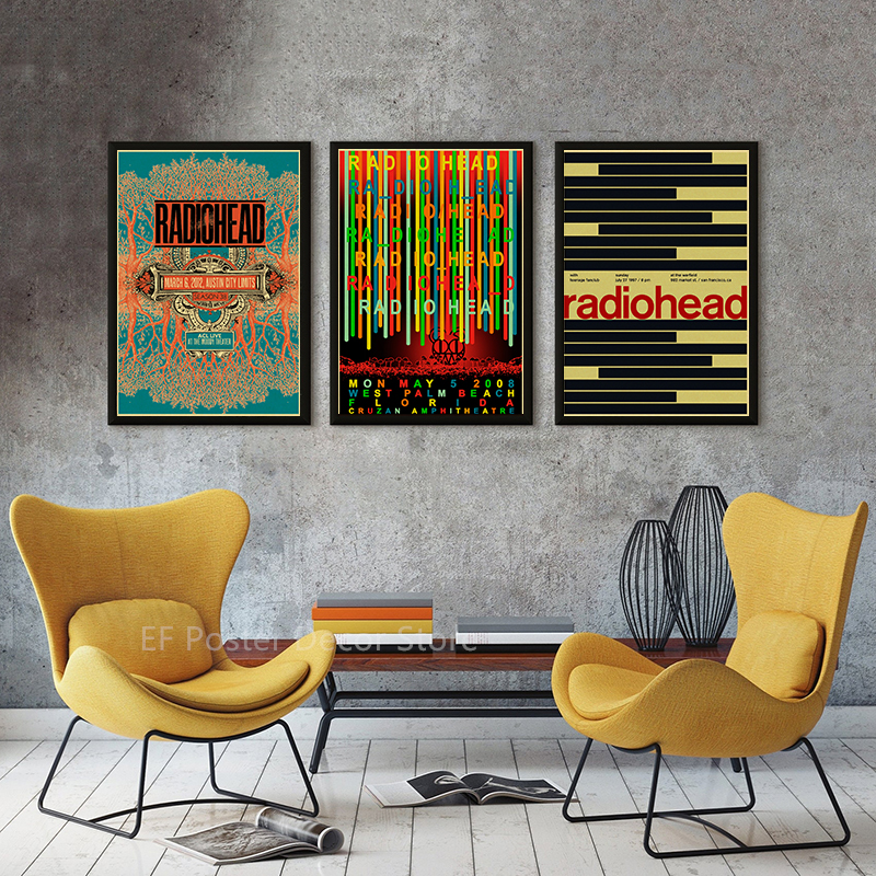 Rock Band Radiohead Music Art  - Vintage Fashion Wallpaper ulasan dan harga