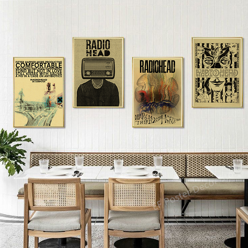 Rock Band Radiohead Music Art  - Vintage Fashion Wallpaper ulasan dan harga
