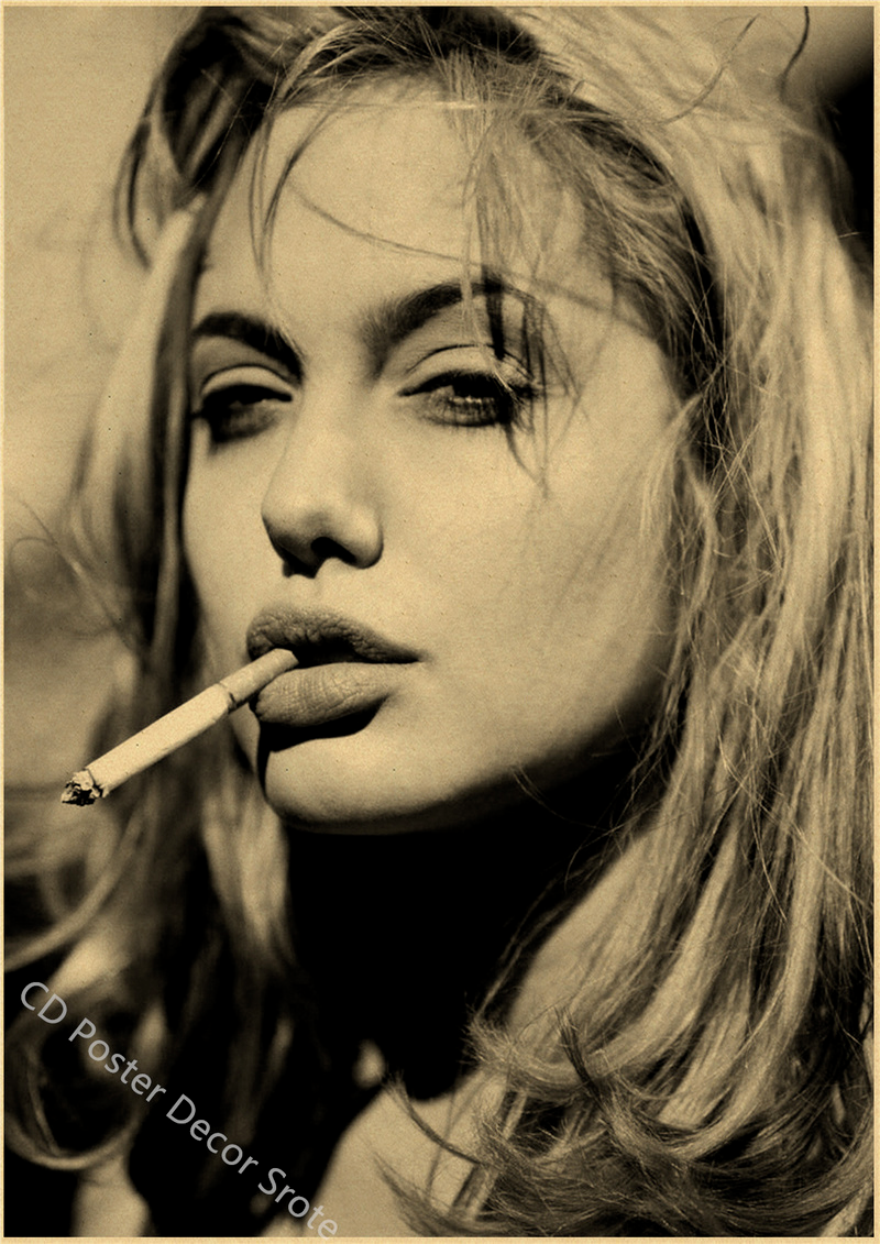 Angelina Jolie Vintage Poster  - Vintage Fashion Wallpaper ulasan dan harga
