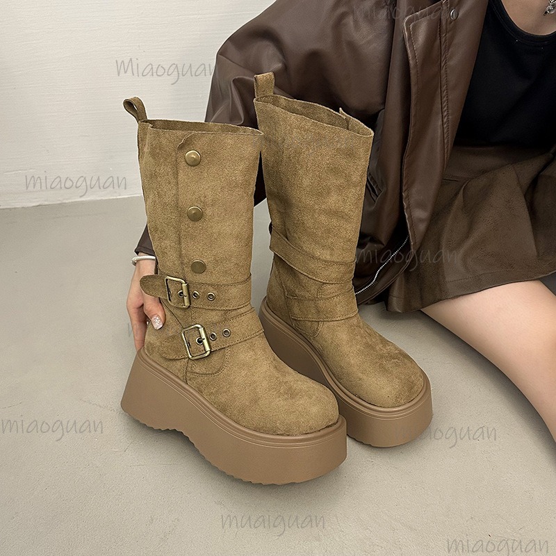 Vintage Thick Heels Slip on Wo - Vintage Fashion Fabrics ulasan dan harga