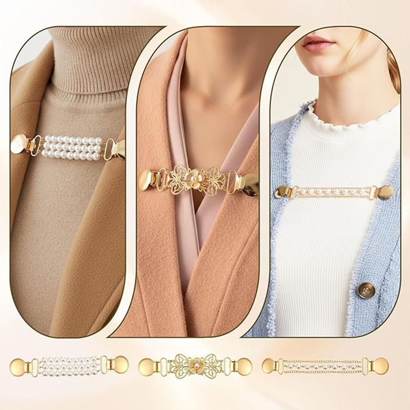 1PC Gold Sweater Clips Vintage - Vintage Fashion Postcards ulasan dan harga