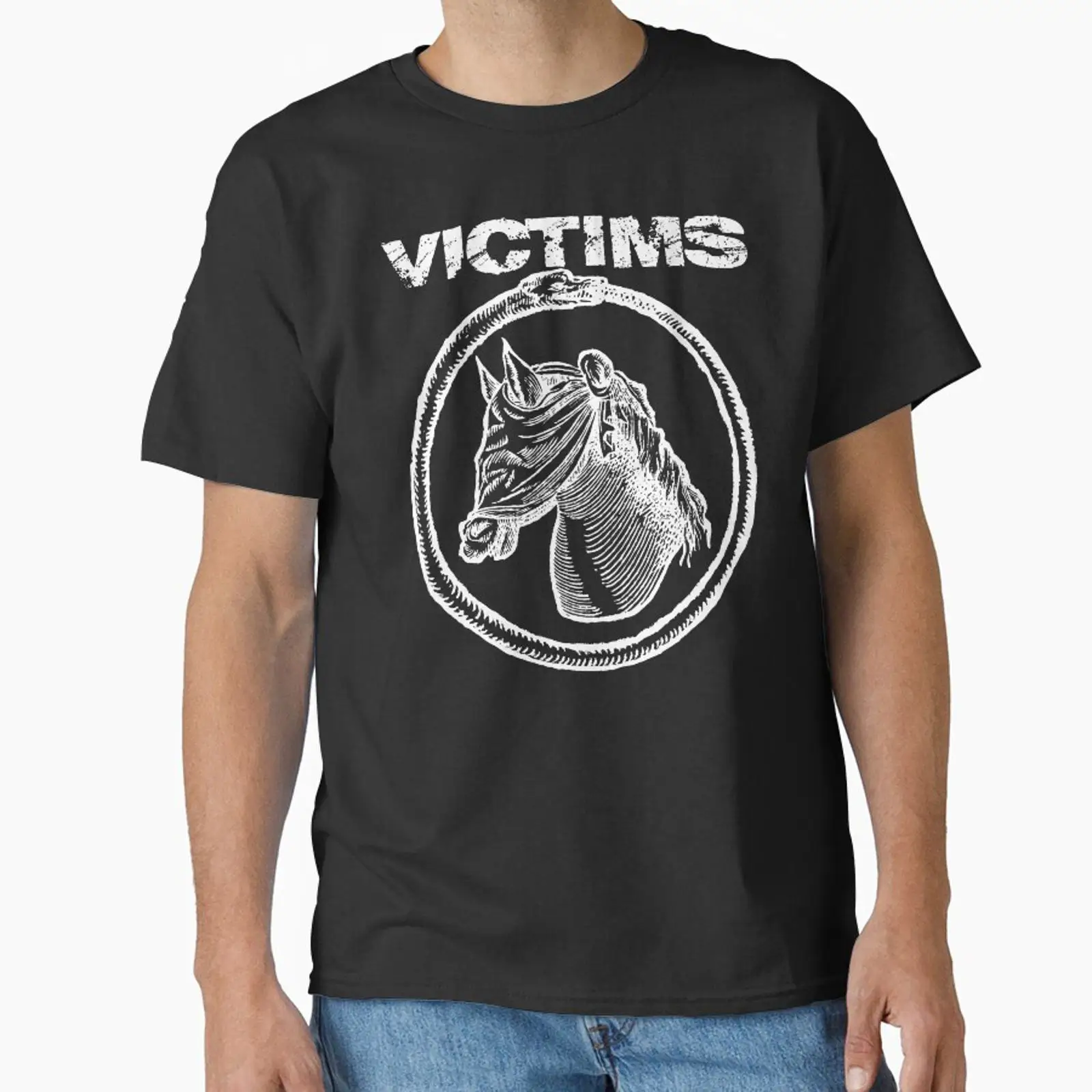 VICTIMS HORSE Classic T Shirt  - Vintage Fashion Victim ulasan dan harga
