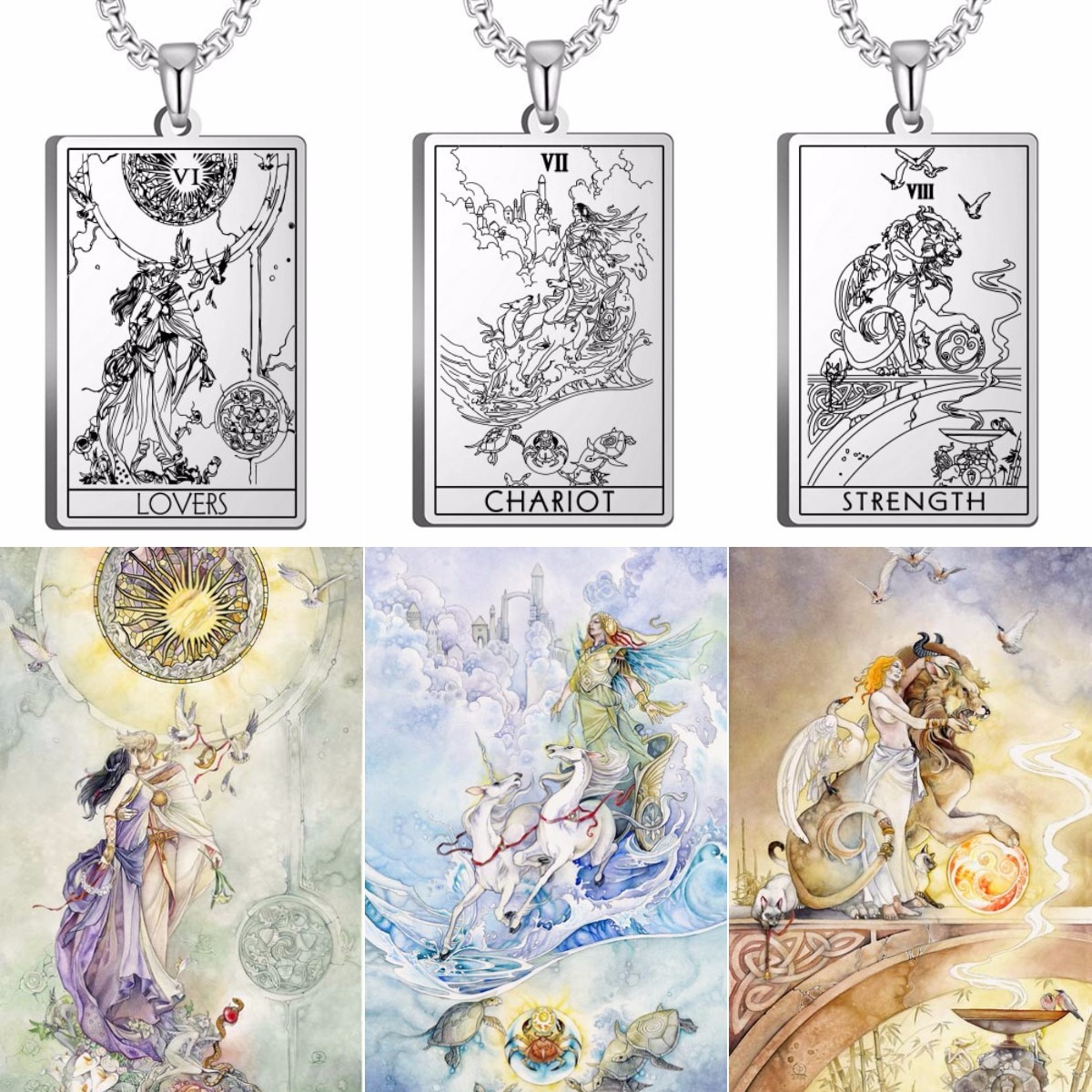 22 Major Arcana Tarot Card Pen - Vintage Fashion Postcards ulasan dan harga
