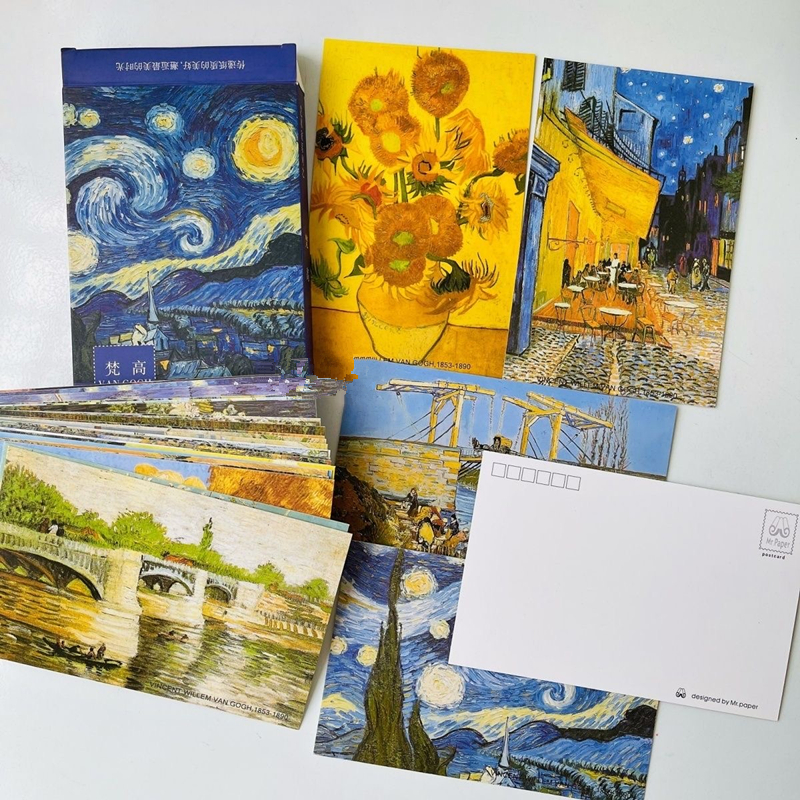 30 Sheets/Lot Van Gogh Oil Pai - Vintage Fashion Postcards ulasan dan harga